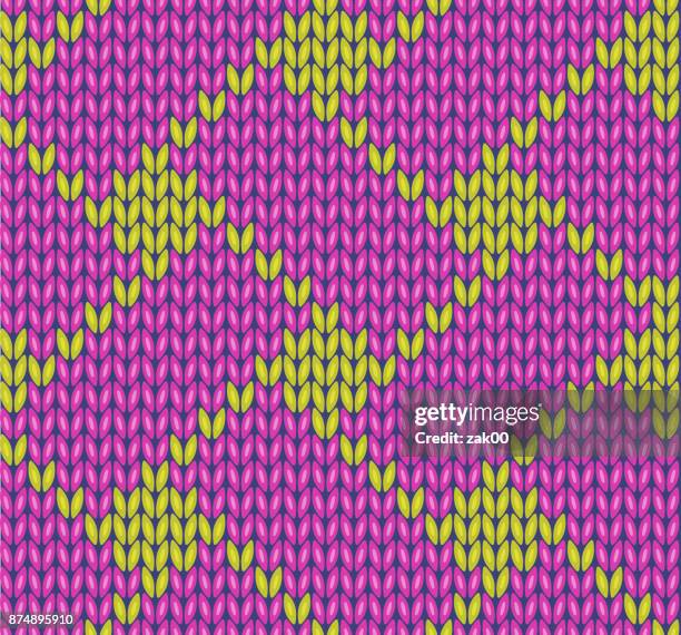 knit design. seamless pattern. vector knitting texture - wool texture background stock illustrations