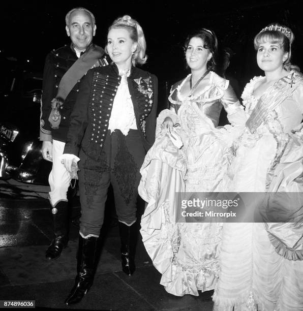 Actress Zsa Zsa Gabor holds a party this evening for over 200 guests at Les Ambassadeurs Club, Hamilton Place, London 9th July 1964. Pictured dressed...