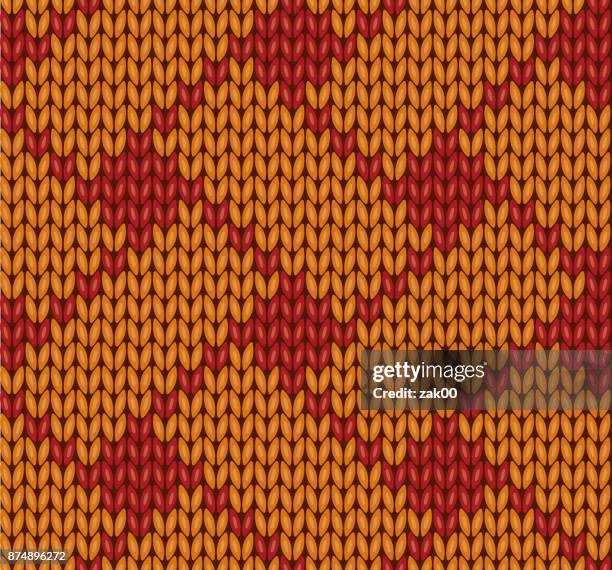 knit design. seamless pattern. vector knitting texture - jersey material stock illustrations