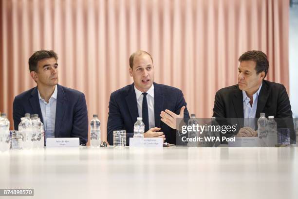 Prince William, Duke of Cambridge attends the final meeting of The Royal Foundation's Taskforce on the Prevention of Cyberbullying during his visit...