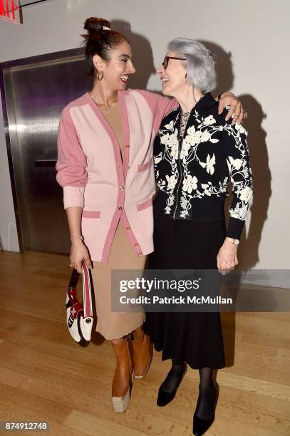 Shari Loeffler and Barbara Tober attend Barbara Tober hosts a party for "AVEDON: Something Personal" at Museum of Art and Design on November 15, 2017...