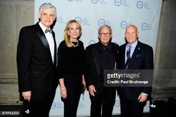 November 15: Bruce Stillman, Susan Wright, Tom Brokaw and Bob Wright attend the Cold Spring Harbor Laboratory Double Helix Medals Dinner at the...
