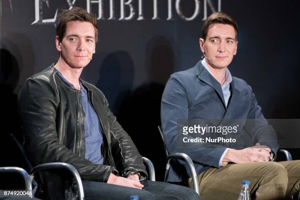 James and Oliver Phelps attend the 'HARRY POTTER: THE EXHIBITION' photocall at IFEMA in Madrid on Nov 16, 2017
