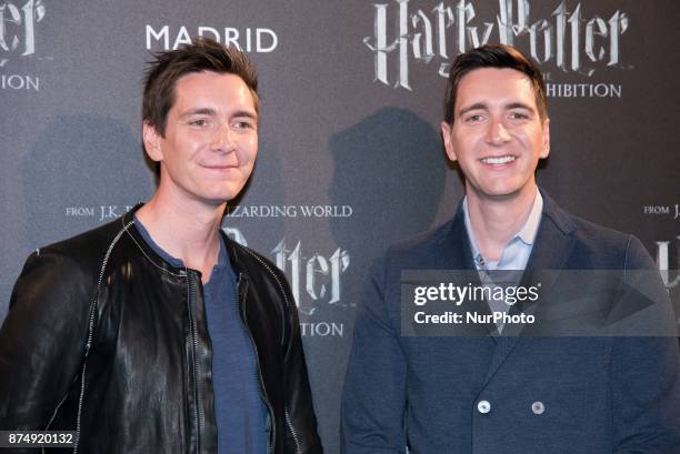 James and Oliver Phelps attend the 'HARRY POTTER: THE EXHIBITION' photocall at IFEMA in Madrid on Nov 16, 2017