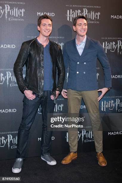 James and Oliver Phelps attend the 'HARRY POTTER: THE EXHIBITION' photocall at IFEMA in Madrid on Nov 16, 2017