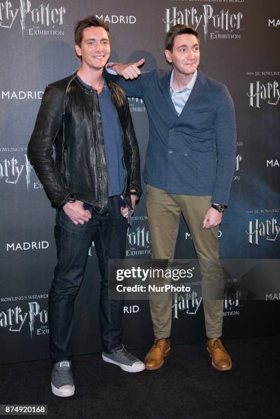 James and Oliver Phelps attend the 'HARRY POTTER: THE EXHIBITION' photocall at IFEMA in Madrid on Nov 16, 2017