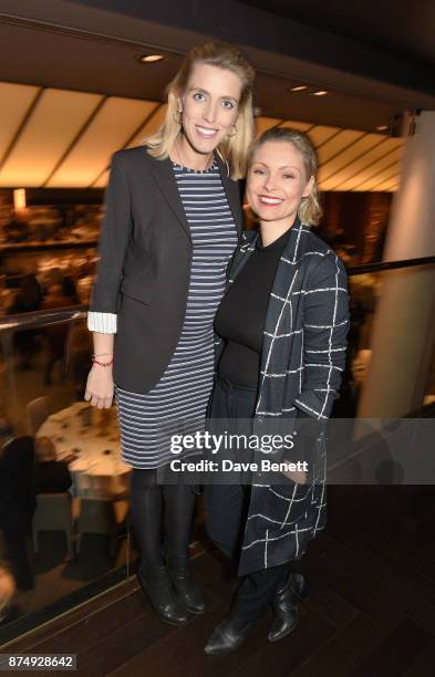 Clarissa Ward and MyAnna Buring attend the Women for Women International's #SheInspiresMe lunch at Quaglino's on November 16, 2017 in London, England.