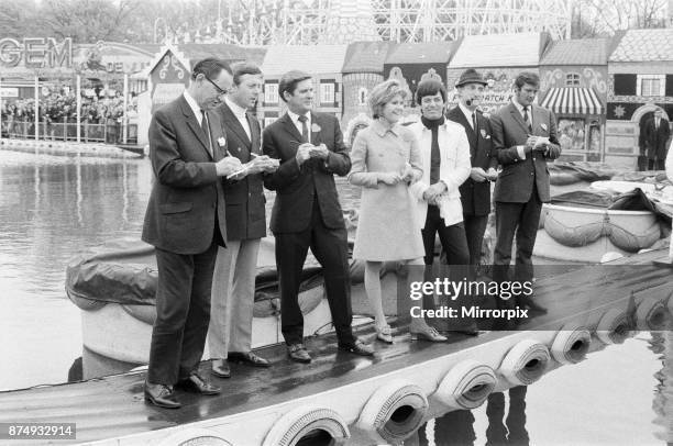 The News of the World Star Gala. Tony Blackburn, Ron Moody and Roger Moore are pictured, 10th May 1969.