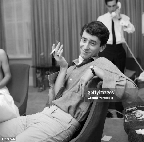 Gary Lewis, son of American film comedian Jerry Lewis pictured at breakfast in his London hotel before leaving for Amsterdam. Gary is the front man...