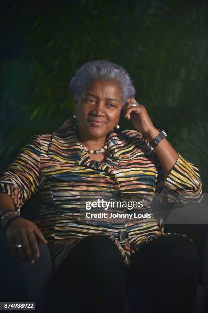 Donna Brazile doing a one-on-one interview before her conversation with Ana Navaro during The Miami Book Fair at Miami Dade College Wolfson - Chapman...