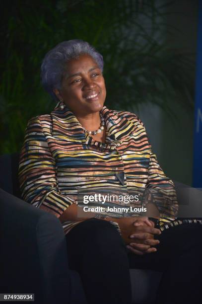 Donna Brazile doing a one-on-one interview before her conversation with Ana Navaro during The Miami Book Fair at Miami Dade College Wolfson - Chapman...