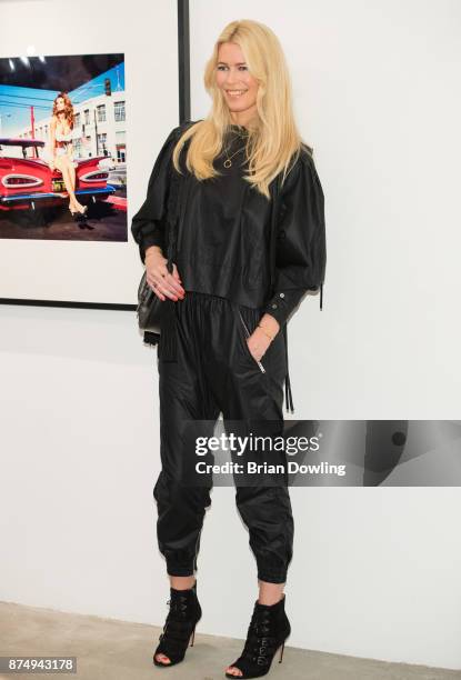 Claudia Schiffer attends her gallery opening and book signing for her book 'Claudia Schiffer' at CWC Gallery on November 16, 2017 in Berlin, Germany.