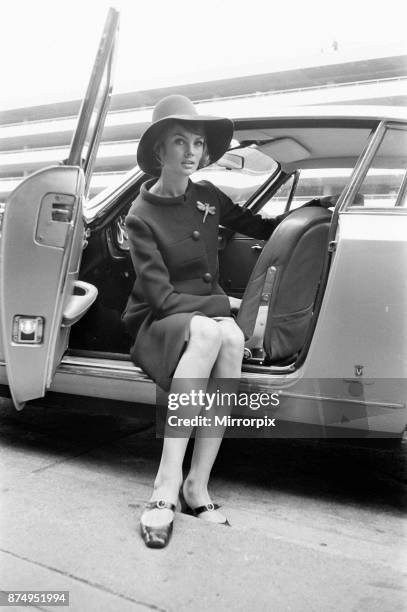 British model Jean Shrimpton at London Airport , 3rd June 1967.