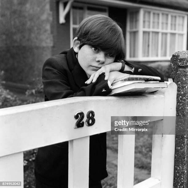 Child actor Jack Wild, who played the role of the Artful Dodger in the 1968 film 'Oliver!'. Pictured outside his home in Hounslow, 30th September...