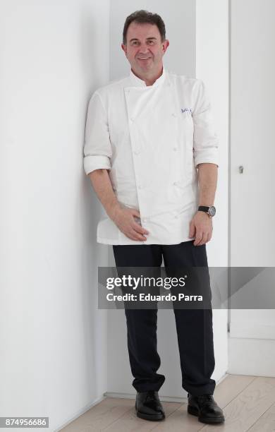 Chef Martin Berasategui attends a portrait session at ABC Museum on November 16, 2017 in Madrid, Spain.