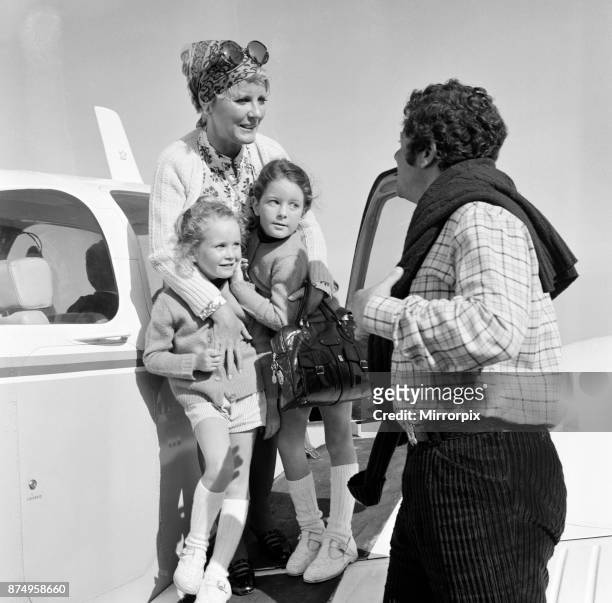 Petula Clark commutes for the weekend from the film set in Dorset where she is filming 'Goodbye, Mr. Chips' to her family in Deannville, France. She...
