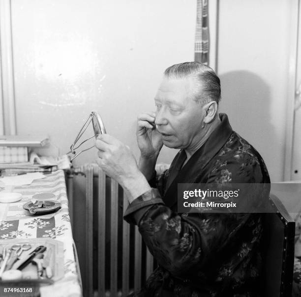The show must go on, says George Formby, appearing as Mr Wu in 'Aladdin' at the Hippodrome, Bristol. George, who lost his wife at the weekend, in his...