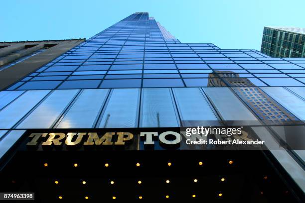 The public entrance to Trump Tower is on Fifth Avenue in New York, New York.