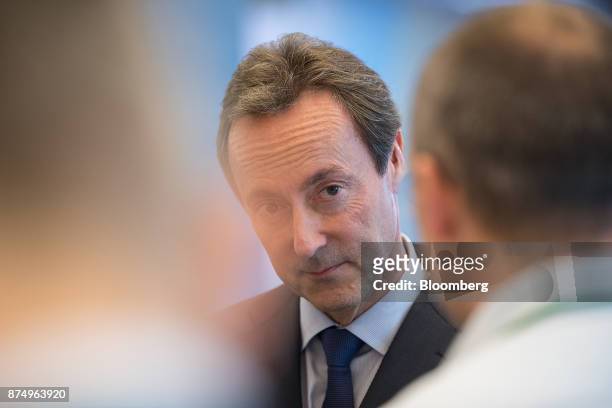 Fabrice Bregier, chief operating officer of Airbus SE, looks on ahead of a Bloomberg Television interview in Berlin, Germany, on Thursday, Nov. 16,...