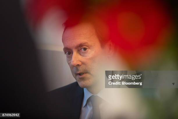 Fabrice Bregier, chief operating officer of Airbus SE, speaks ahead of a Bloomberg Television interview in Berlin, Germany, on Thursday, Nov. 16,...