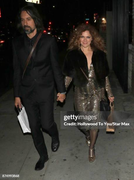 Nikka Costa and Justin Stanley are seen on November 15, 2017 in Los Angeles, CA.