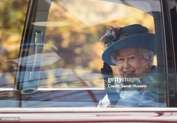 Queen Elizabeth II visits Hull University on November 16, 2017 in Kingston upon Hull, England.