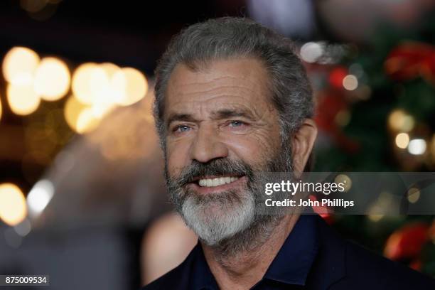 Actor Mel Gibson arrives at the UK Premiere of 'Daddy's Home 2' at Vue West End on November 16, 2017 in London, England.