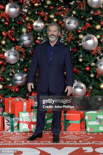 Actor Mel Gibson arrives at the UK Premiere of 'Daddy's Home 2' at Vue West End on November 16, 2017 in London, England.