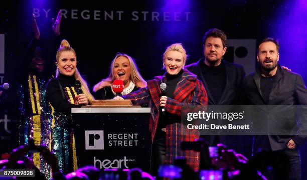 Paloma Faith, Emma Bunton, Grace Chatto, Michael Ball and Alfie Boe attend the Regent Street Christmas Lights switch on event with Heart FM on...