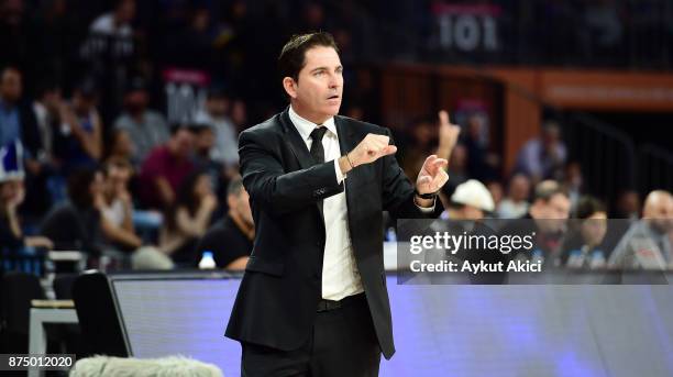 Xavi Pascual, Head Coach of Panathinaikos Superfoods Athens in action during the 2017/2018 Turkish Airlines EuroLeague Regular Season Round 8 game...