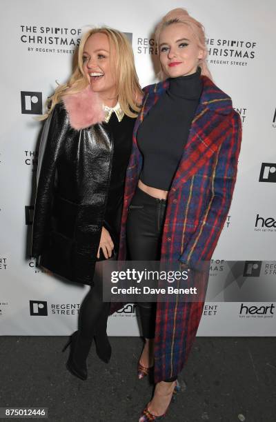 Emma Bunton and Grace Chatto attend the Regent Street Christmas Lights switch on event with Heart FM on November 16, 2017 in London, England.