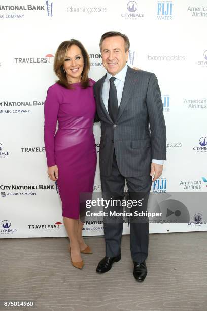 Rosanna Scotto and chef Daniel Boulud attend the 31st Annual Citymeals On Wheels Power Lunch For Women at The Rainbow Room on November 16, 2017 in...