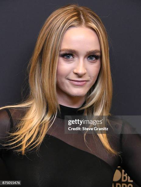 Greer Grammer arrives at the Hollywood Foreign Press Association And InStyle Celebrate The 75th Anniversary Of The Golden Globe Awards at Catch LA on...