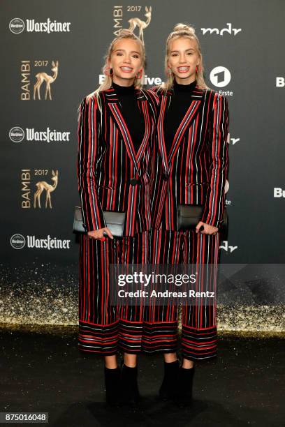 Lisa and Lena Mantler arrive at the Bambi Awards 2017 at Stage Theater on November 16, 2017 in Berlin, Germany.