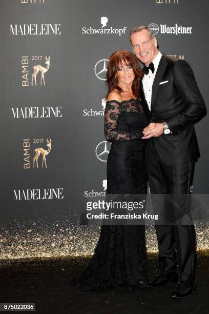 Henry Maske and his wife Manuela arrive at the Bambi Awards 2017 at Stage Theater on November 16, 2017 in Berlin, Germany.