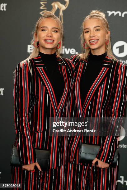 Lisa and Lena arrive at the Bambi Awards 2017 at Stage Theater on November 16, 2017 in Berlin, Germany.