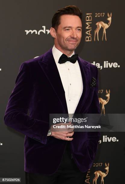 Hugh Jackman arrives at the Bambi Awards 2017 at Stage Theater on November 16, 2017 in Berlin, Germany.