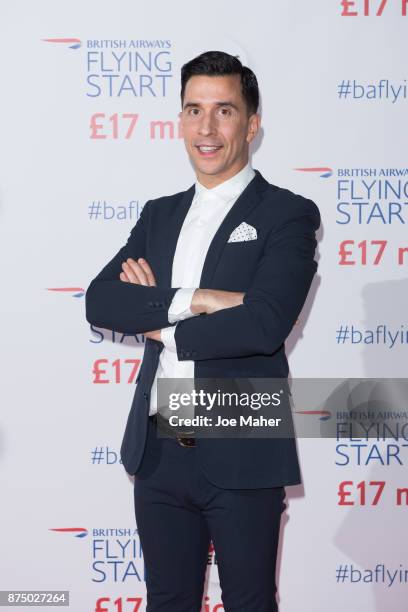 Russell Kane attends a British Airways event celebrating the airline raising GBP17 million for Comic Relief through its Flying Start Partnership at...