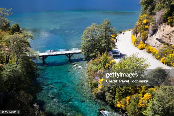 nahuel huapi lake in northern patagonia - bariloche fotografías e imágenes de stock