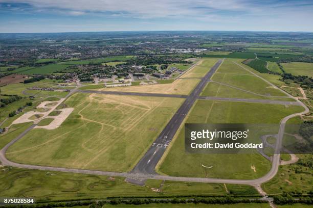 An aerial photograph of Abingdon Airfield on May 22, 2017 in Abingdon, England.