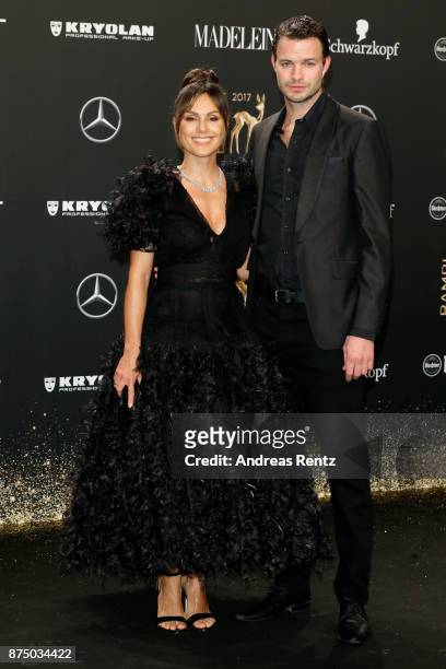 Nazan Eckes and Julian Khol arrive at the Bambi Awards 2017 at Stage Theater on November 16, 2017 in Berlin, Germany.
