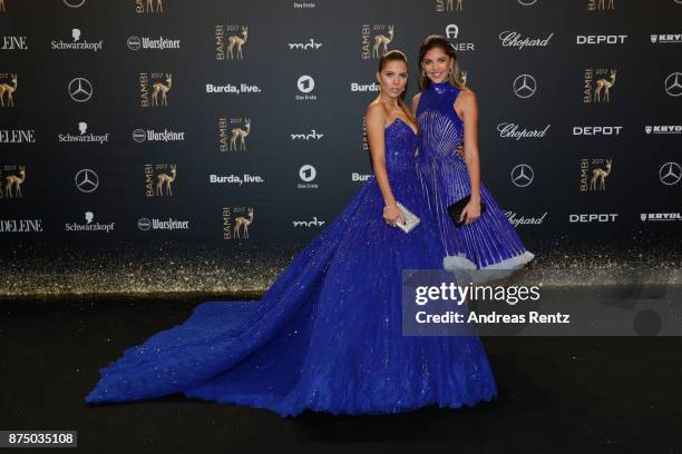 Victoria Swarovski and Paulina Swarovski arrive at the Bambi Awards 2017 at Stage Theater on November 16, 2017 in Berlin, Germany.