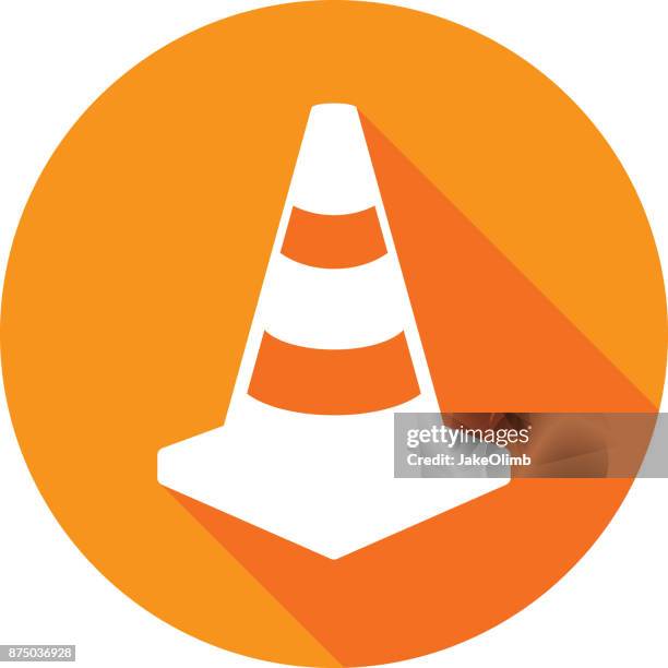 verkehr kegel symbol silhouette 1 - traffic cone stock-grafiken, -clipart, -cartoons und -symbole