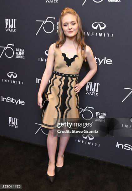 Izabela Vidovic arrives at the Hollywood Foreign Press Association And InStyle Celebrate The 75th Anniversary Of The Golden Globe Awards at Catch LA...