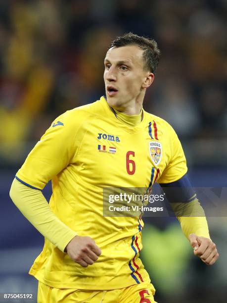 Vlad Chiriches of Romania during the friendly match between Romania and The Netherlands on November 14, 2017 at Arena National in Bucharest, Romania