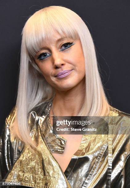 Andrea Riseborough arrives at the Hollywood Foreign Press Association And InStyle Celebrate The 75th Anniversary Of The Golden Globe Awards at Catch...