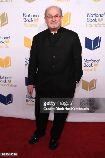Salman Rushdie attends the 68th National Book Awards at Cipriani Wall Street on November 15, 2017 in New York City.