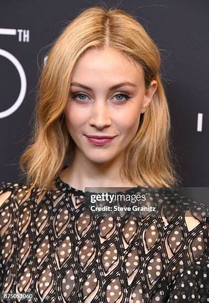 Sarah Gadon arrives at the Hollywood Foreign Press Association And InStyle Celebrate The 75th Anniversary Of The Golden Globe Awards at Catch LA on...