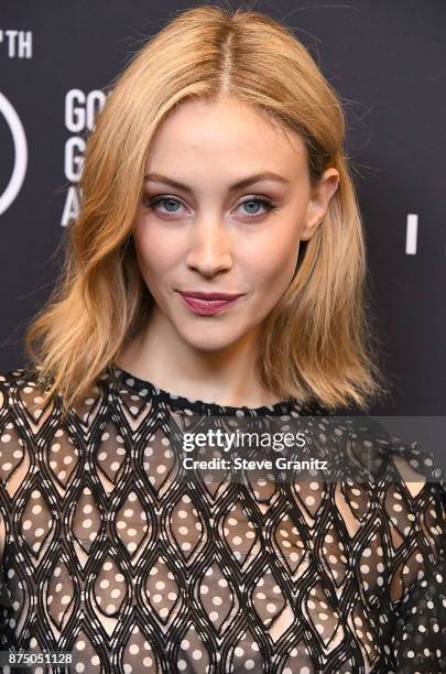 Sarah Gadon arrives at the Hollywood Foreign Press Association And InStyle Celebrate The 75th Anniversary Of The Golden Globe Awards at Catch LA on...