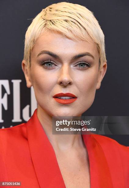 Serinda Swan arrives at the Hollywood Foreign Press Association And InStyle Celebrate The 75th Anniversary Of The Golden Globe Awards at Catch LA on...